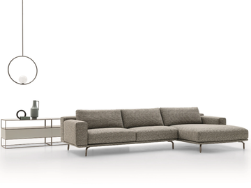 DALTON LOW - 3 seater fabric sofa with chaise longue by Ditre Italia - view 2